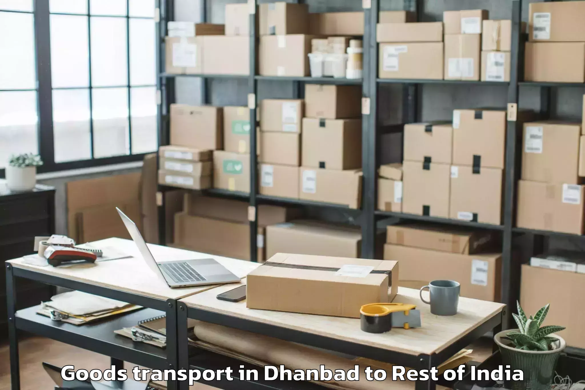 Hassle-Free Dhanbad to Rebo Perging Goods Transport